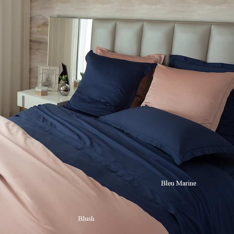Drap-housse Coton Bleu Bonnet 25 - 200x200 cm - Le Roi du Matelas