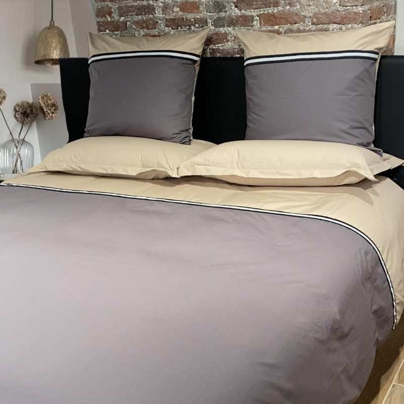 Parure Housse de Couette Percale BICOLORE