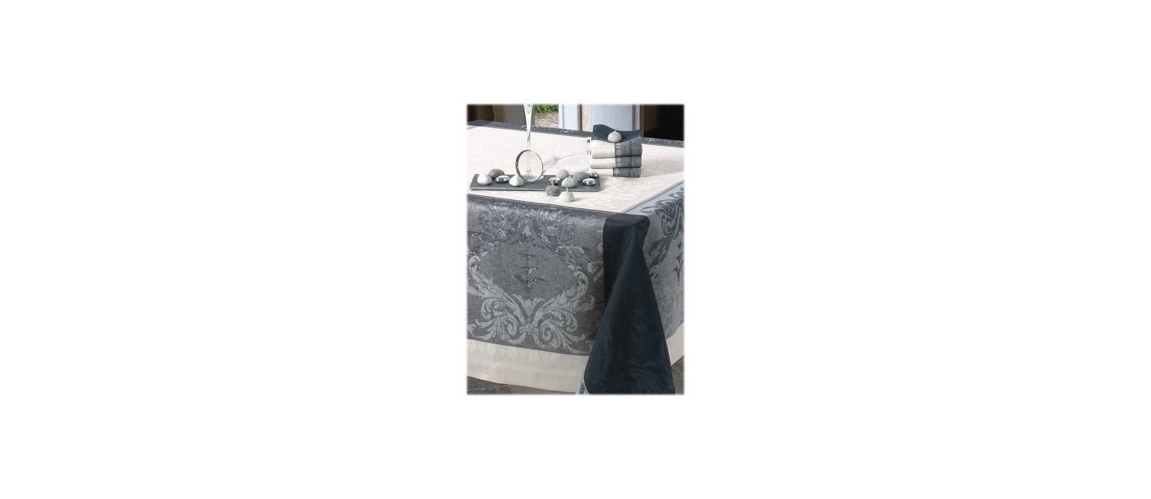 Nappe Verdi/Ardoise 100% Lin - Vent du Sud -